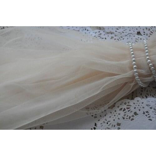 2 yards cream Grenadine Lace Fabric, bridal Gauze wedding Mesh Fabric, plain tulle fabric, wedding decors
