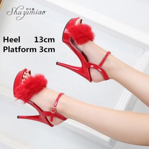 2021 New Pole dancing shoes 13 15 CM Platform Super High Heel Sandals Sexy Nightclub Party Club Catwalk Model Show Women’s Shoes