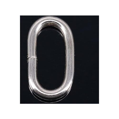 26*14mm Silver Plated Metal Oval Belt Buckle Hooks Clips Sewing Supplies for Costumes Bags Key 100piece/K388