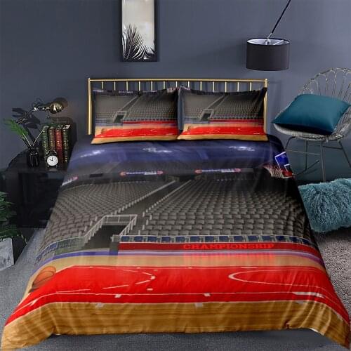 3D Duvet Cover Set Bedding Sets Quilt Covers and Pillow Cases Full Twin Double Single Size Basketball Custom Design Bedclothes