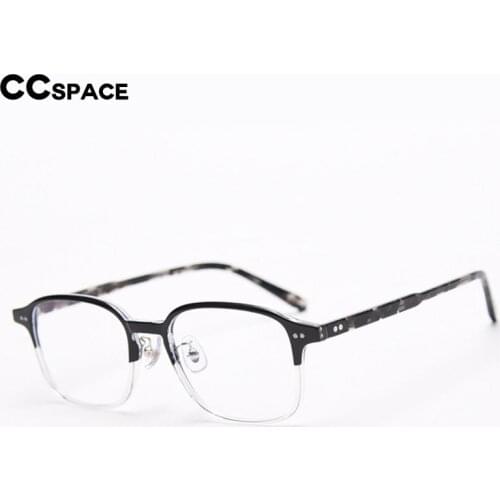 49150 Square Plastic Titanium Glasses Frames Acetate Legs Men Women Optical Fashion Computer Glasses