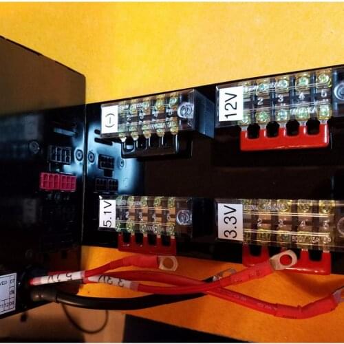 5Pcs 15A 600V 6 Positions Covered Dual Row Screw Terminal Barrier Strip Block Connector Bar