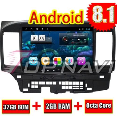 Car 2Din GPS Navigation Player for Mitsubishi Lancer EX 2010 2011 2012 2013 2014 2015 2016 Android 8.1 Topnavi Automotive NO DVD