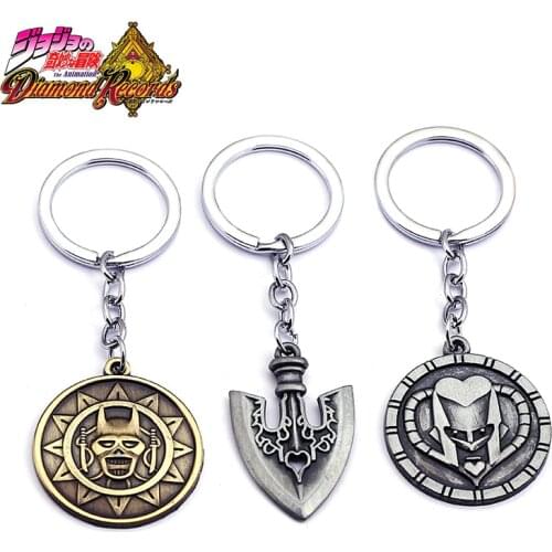 Anime jojo bizarre adventure arrow Higashikata Josuke Crazy Diamond Kira Yoshikage Cosplay Keychain Accessories Prop