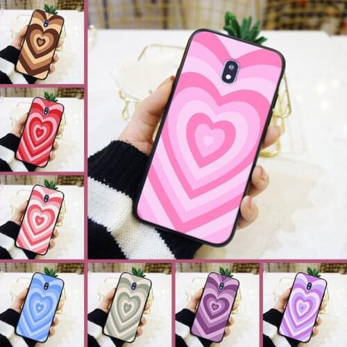 Back Cover For Samsung Galaxy J3 J5 J7 2015 2016 2017 Pink Heart Phone Case Silicone For Samsung J2 J7 Prime J4 J6 J8 Plus 2018
