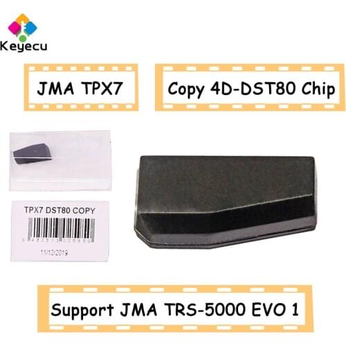 KEYECU JMA TPX7 Transponder Ignition Chip Copy 4D DST80 Chip Support JMA TRS-5000 EVO Can Be Overwritten Multiple Times
