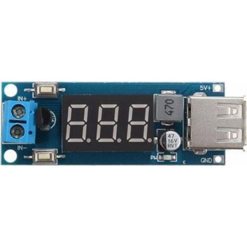 DC-DC 4.5-40V Step Down LED Volt Meterr USB Voltage Converter Buck Module 5V/2A CNIM Hot