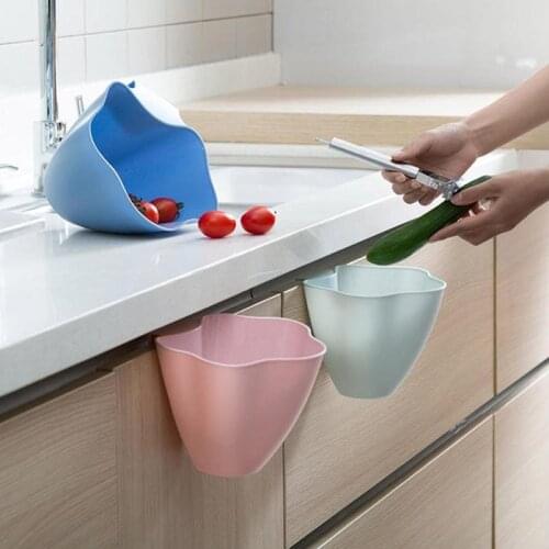 Flower Shape Garbage Bag Trash Bag Holder Kitchen Garbage Bag Cupboard Door Back Hanging Drawer Storage Rack Cabinet Trash Rack