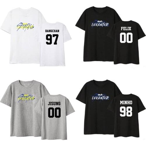 Kpop Stray Kids Summer Women Cotton O-Neck T-Shirts Plus Size Loose Men Tshirts Short Sleeve Tees Casual Streetwear Hip Hop Tops