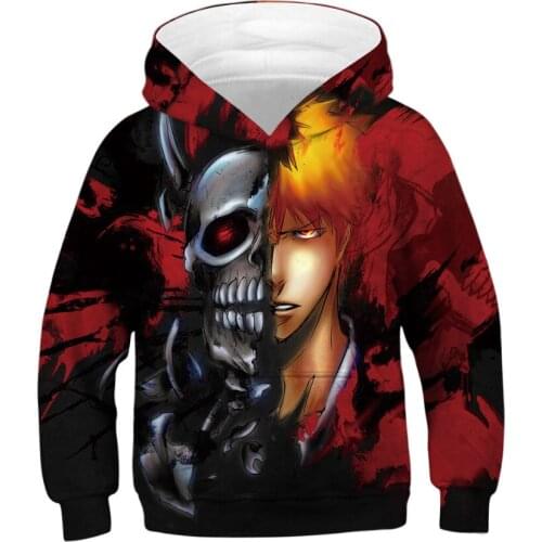 Children Hooded Long Sleeve 3D Digital Print Tokyo Ghouls Pullover Hoodies Boys and Girls 3D Hoodies
