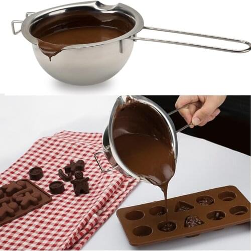 Long Handle Wax Melting Stainless Steel Pot DIY Scented Candle Soap Chocolate Butter Handmade Soap Tool Non-stick Easy Cleaning