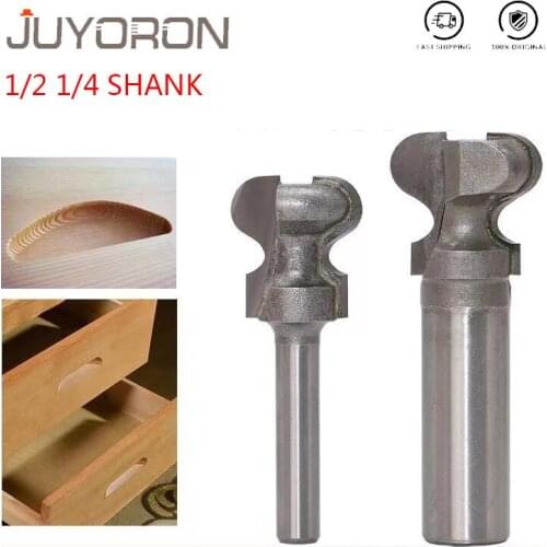 1pc 1/4 1/2 Inch Shank Double Finger Router Bit Industrial Grade Milling Cutter for Wood Woodworking Tools End Mill