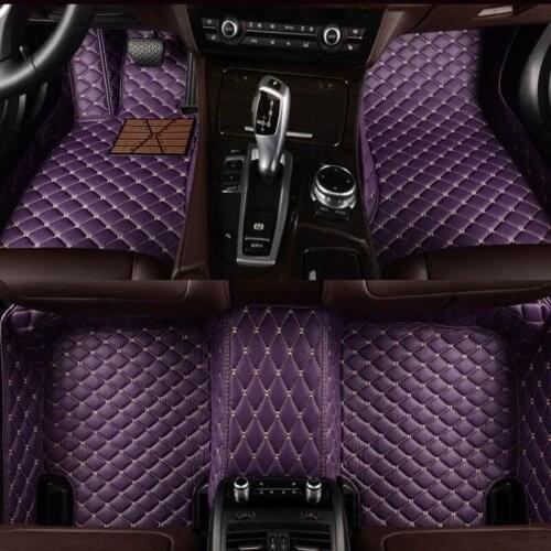 Flash mat leather car floor mats for SEAT LEON Ibiza Cordoba Toledo Marbella Terra RONDA car-styling Custom auto foot mats