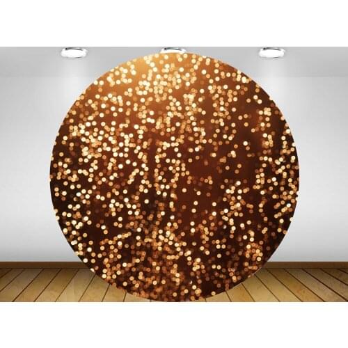 Round circle background backdrop Christmas lights glitter baby shower birthday party decor candy table banner fabric YY-214