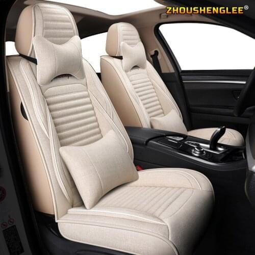 ZHOUSHENGLEE FLAX car sear covers for citroen zxxsara elysee picasso sega c-triomphe full set four season interior accessories