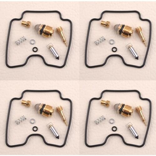 4 Sets Motorcycle Carburetor Repair Kit Float Needle Replacement Fit for Yamaha FZS 600 Fazer 1998 1999 2000 2001 2002 2003