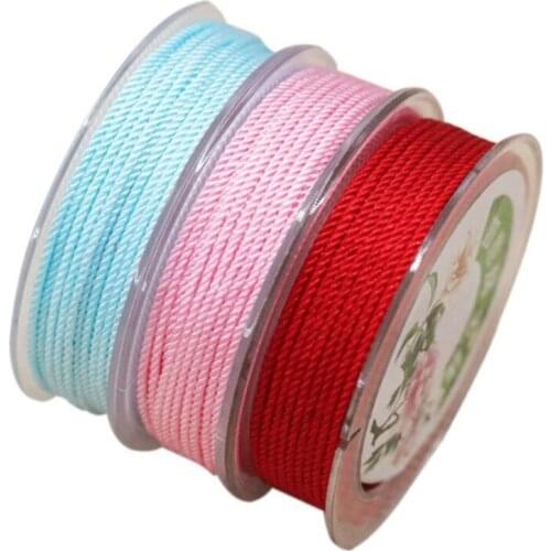3mm Nylon String Chinese Satin Braided Cord Binding Rope for Jewelry Findings Material for DIY Bracelet Making Wire 6Meters Roll