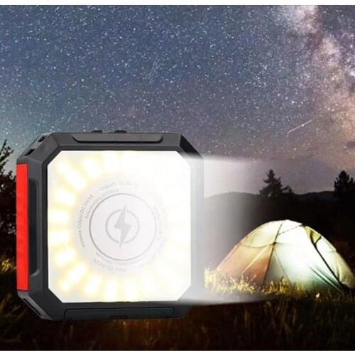 New Camping Lamp 10000mah Solar Wireless Charger LED Large Screen Lamp Mobile Power Tent Lamp