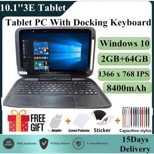 2G Ram 64G Rom Windows 10 Pro 10.1 INCH Tablet PC With Docking Keyboard &Touching Pen1366*768 IPS screen Dual Camera