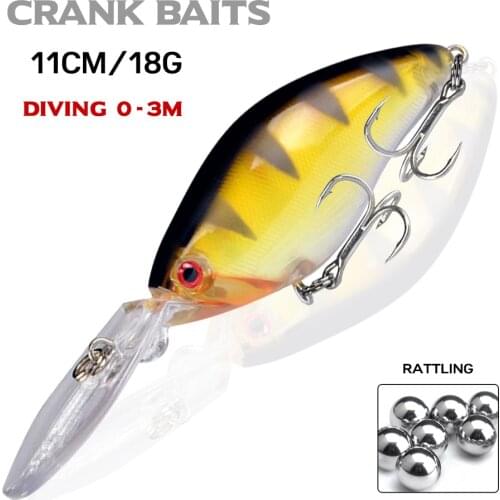 LINGYUE New Arrival 1pcs Fishing Lures Artificial Lifelike Crank Plastic Hard Baits 11cm/18g Crankbait Wbblers Fishing Tackle