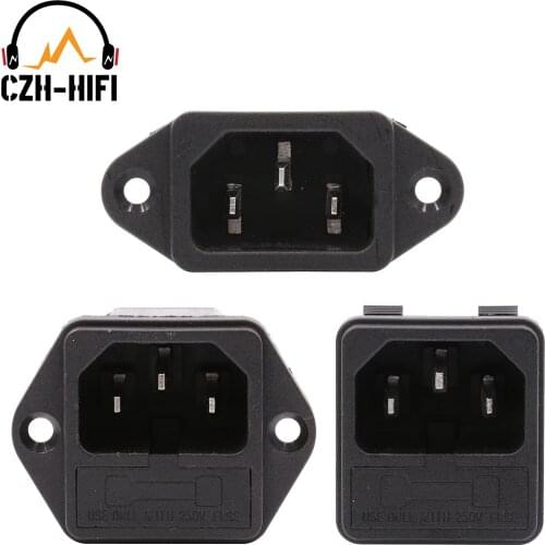 Power Socket IEC 320 C14 AC Power Cord Inlet Jack Receptacle Connector PC DAC AMP Radio Speaker DIY { 250V 10A RoHs CCC TUV CE