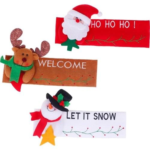 Kitchen Refrigerator Door Handle Knob Cloth Covers Christmas Decoration