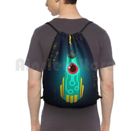 Transistor Backpack Drawstring Bag Riding Climbing Gym Bag Transistor Sword Game Videogames Supergiant Supergiant Games