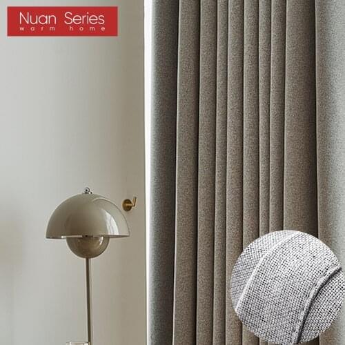 Modern Solid Blackout Curtains for Living Room Bedroom Blinds Windows Curtain Custom Size Plain Door Ready Made Finished Drapes