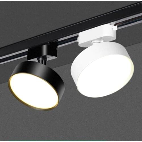 2 Wires 3 Wires 4 Wires 10W 15W 20W LED Track Light Rail Spotlight AC220V 1 Phase 3 Phase Indoor Ceiling Lamps for Shop Store