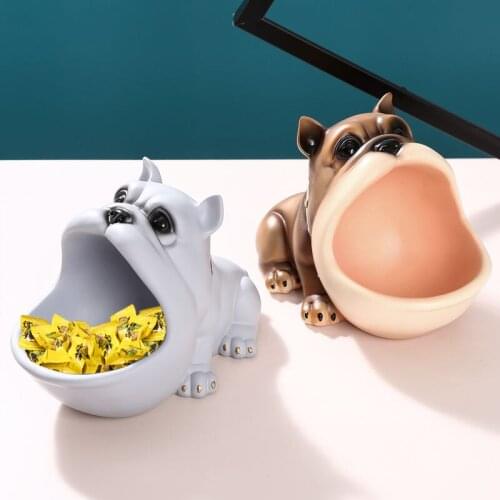 Bulldog Decoration Maison Furnishing Vintage Home Decor Porch Tea Furnishing Living Room Accessories Dog Figurine Ornaments