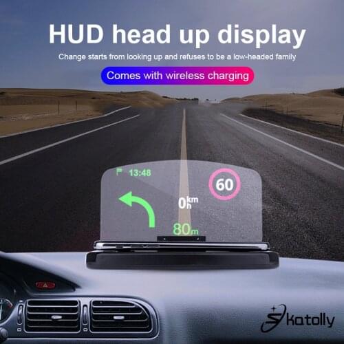 XC90 Universal Head Up Display Car GPS Navigator Smartphone HUD Holder Non-slip Mat with Transparent Reflection Film