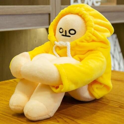 18/36/65cm Funny WOONGJANG Dolls Yellow Banana Man Plush Toys Korea Popular Anime Appease Dolls Birthday Gifts for Children Baby