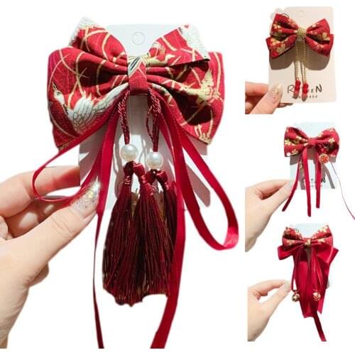Hair Clip Chinese Style Decorative Retro Girls Tassels Hairpin for New Year Children Hair Accessories Girls Lovely Hair Clips