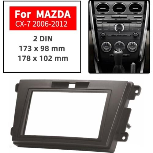 08-007 Car 2 DIN DVD Radio fascia facia panel Frame plate for MAZDA CX-7 2006-2012 Stereo Audio CD Installation Kit facia