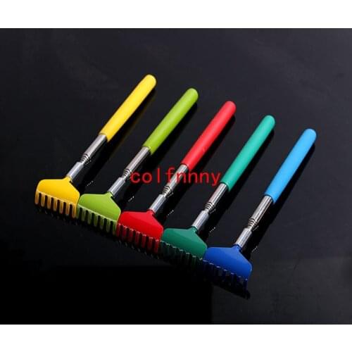 100pc/lot Itch Aid Scratch Tool With Soft Grip Stainless Steel Back Scratcher Telescopic Portable Adjustable Size Extend To 68cm