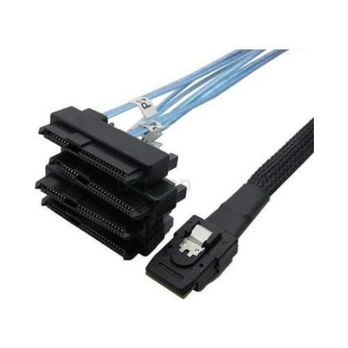 100CM Mini SAS Cable SFF 8087 36pin to SFF 8482 Hard Disk and Power x4 SAS