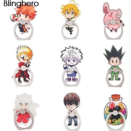 20pcs/lot BH1334 Metal Anime Ring Phone Holder Car Stand Finger Ring Smartphone Holder Mobile Phone Holder For All Phone