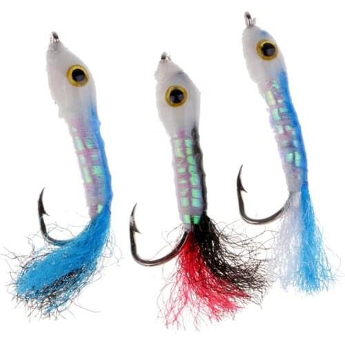 3pcs Simulation Minnow Flies Wet Sinking Flies Exquisite Coating Lure for Bass Salmon Fly Fishing