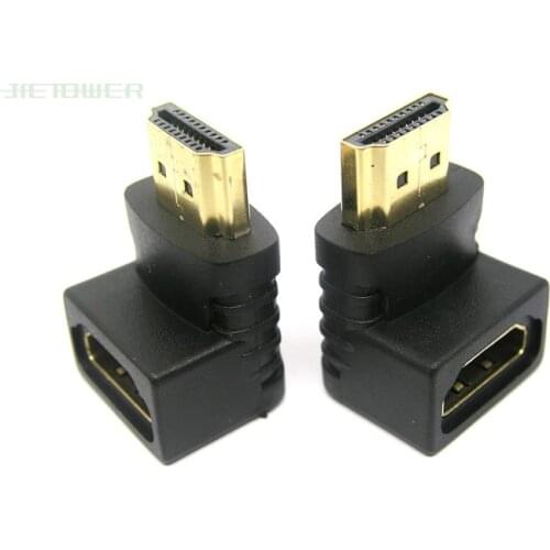 90 Degree Angle HDMI Cable Adapter Converters HDMI Male To HDMI Female For 1080P HDTV Cable PC HDMI Adapter 300pcs/lot