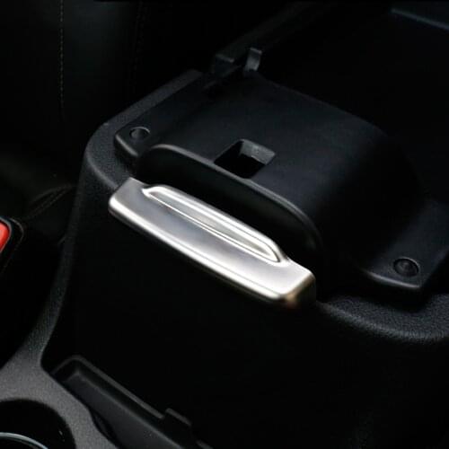 ABS Chrome Interior Armrest Box Switch Button Decoration Cover Trim Styling Fit For Jeep Cherokee KL 2014 2015 2016 2017 2018
