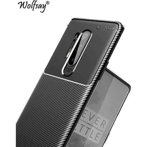 For OnePlus 8 Pro Case Bumper Silicone Slim Carbon Fiber Phone Cover For OnePlus 8 Pro 7T 7 Pro 5G 6 6T Case Cover OnePlus 8 Pro