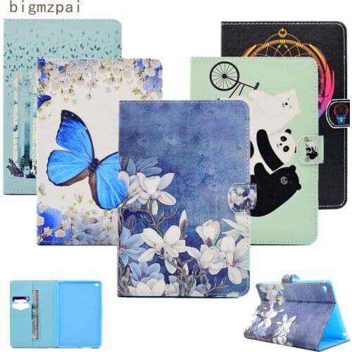 For Apple iPad mini 5 2019 Case 3D Pattern PU Leather wallte Case For iPad mini 1/2/3/4/5 7.9"Smart Tablet Stand/Card Slot cover