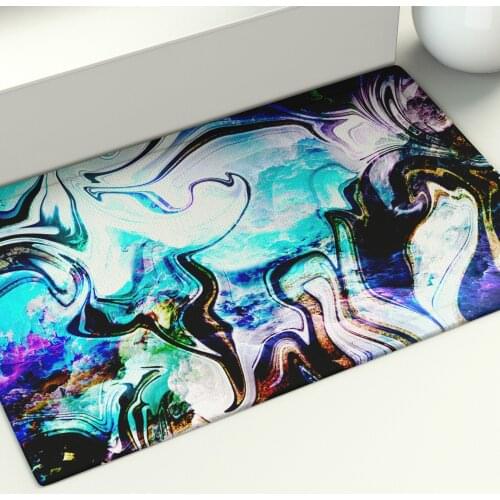 Modern Floor Mat Abstract Art Area Rugs Large Home Living Room Bedroom Carpet Decor Doormat Ink Halo Dyeing