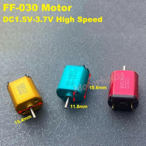 Carbon Brush Mini 030 Electric Motor DC 1.5V-3.7V 3V 52000RPM Ultra-High Speed electric motor DIY Four Wheeler Car Toys