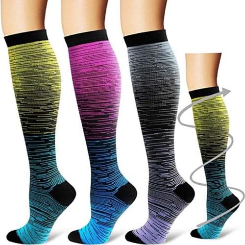 Compression Socks Women & Men Knee Stockings Medical Nursing Hiking Travel Flight Socks Running Crossfit Atheletic Fitness Socks