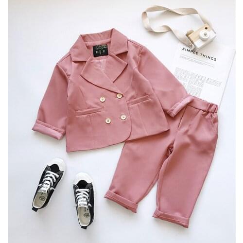 Girls' suit 2020 new childrens fashion Korean suit suit baby western suit toddler Girls clothing set thanksgiving
