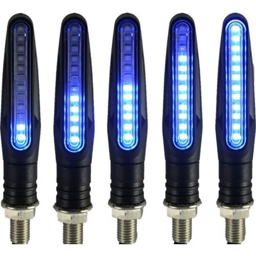 For Motorcycle Steering Lamp Flowing Water Mode Led One-Shaped Turn Signal Modified Electric Car 12V About Turn Signal