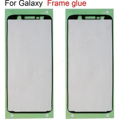 2Pcs Frame Sticker for Samsung Galaxy S8 S9 Plus S8+ S9+ / S10 S10+ / S6 S7 Edge J4 J6 J530 LCD Front Bezel Adhesive Glue Tape
