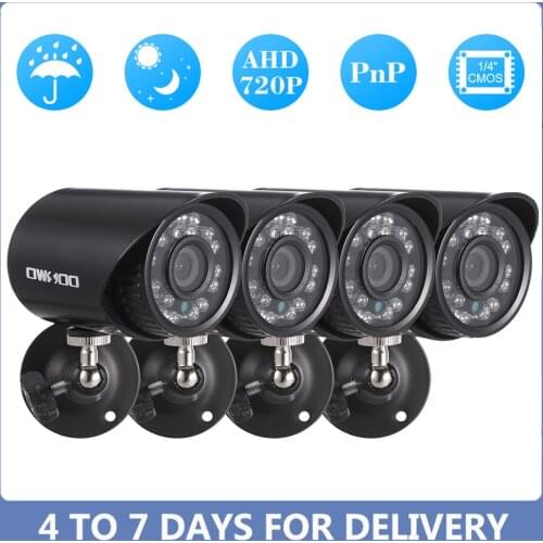 OWSOO 720P IR-CUT outdoor 4pcs CCTV Camera IP Security System Video Surveillance Kit Night View for Home Video Surveillance Kit