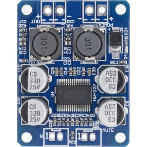 1pcs TPA3118 PBTL mono digital amplifier board 1X60W 12V 24V POWER AMP